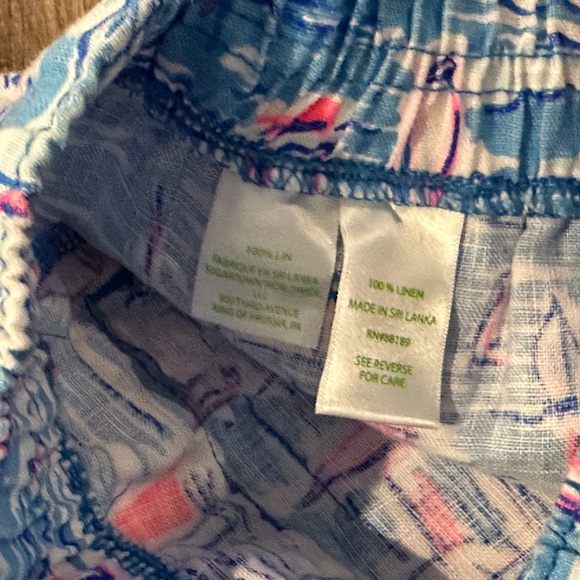 NWOT Lilly Pulitzer Linen Lilo Short in Zanzibar Blue Bootylicious XXS - Picture 4 of 8